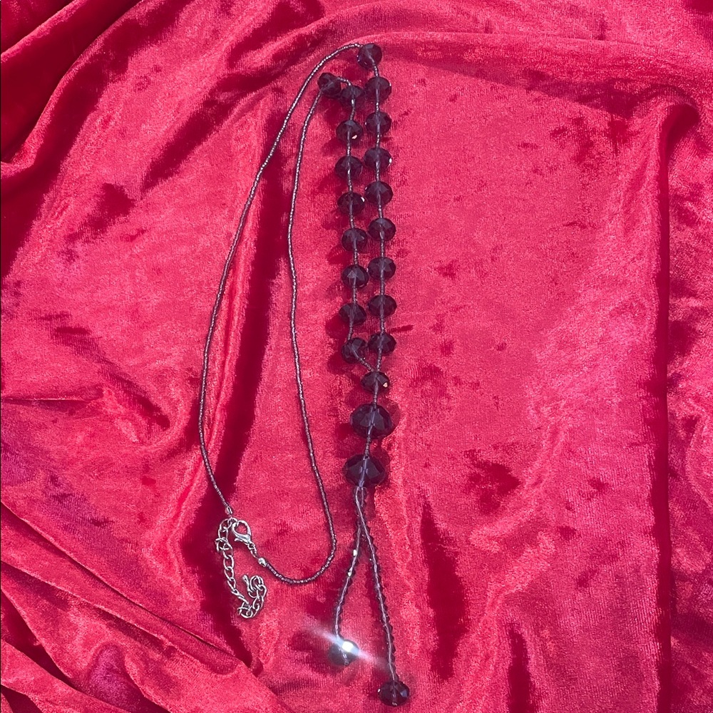 Elegant Amethyst Color Beaded Necklace